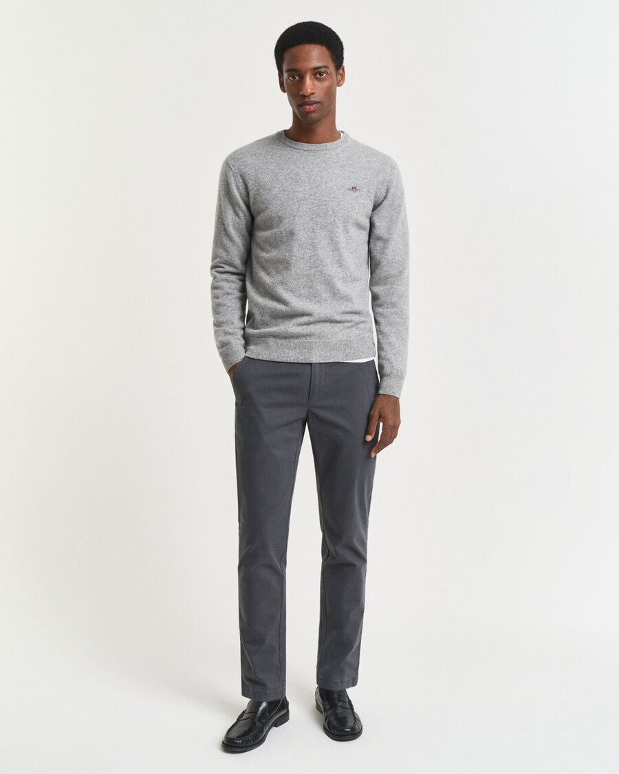 calça chino slim fit super confortável - antracite