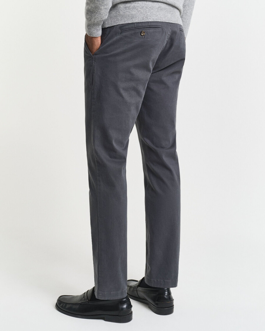 calça chino slim fit super confortável - antracite