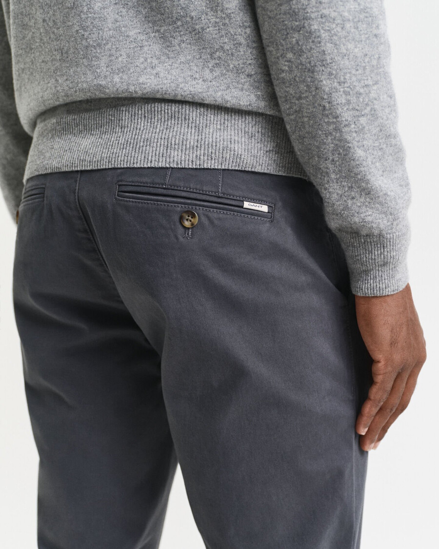calça chino slim fit super confortável - antracite