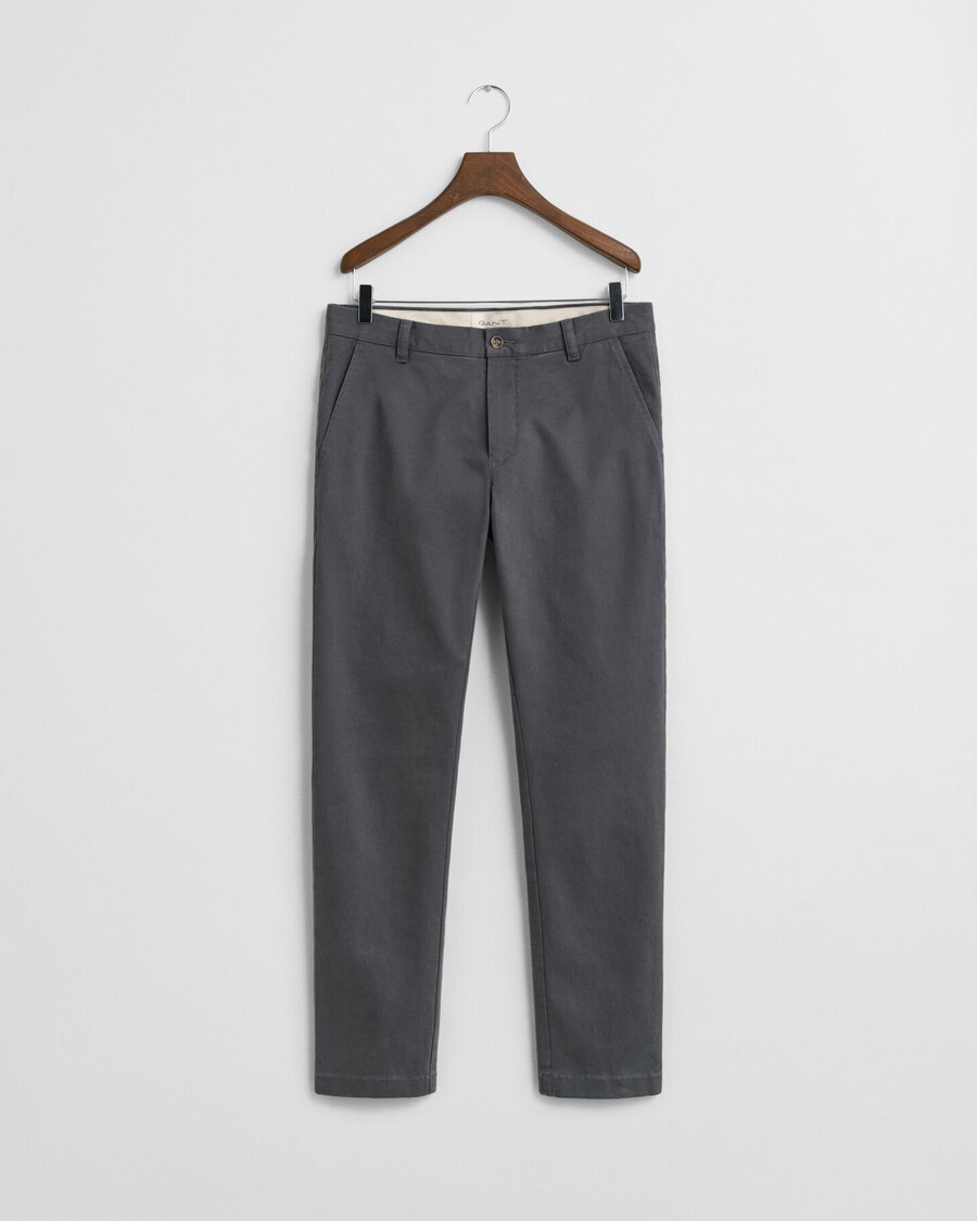 calça chino slim fit super confortável - antracite