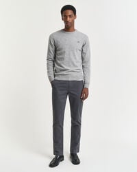 calça chino slim fit super confortável - antracite