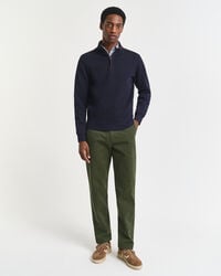 calça chino superconfortável de corte regular - verde campestre