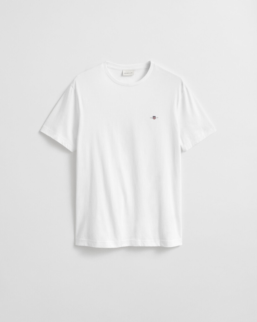 camiseta shield de corte regular - branca