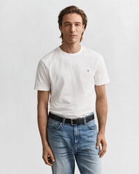 camiseta shield de corte regular - branca