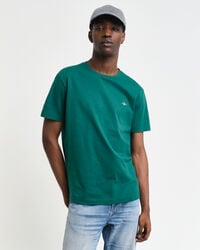 camiseta shield de corte regular - verde floresta escuro