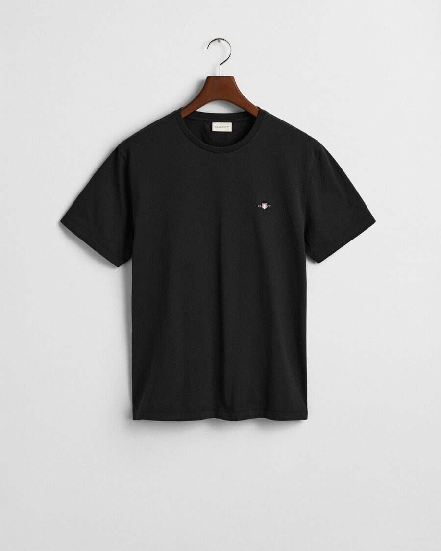 camiseta shield de corte regular - preta