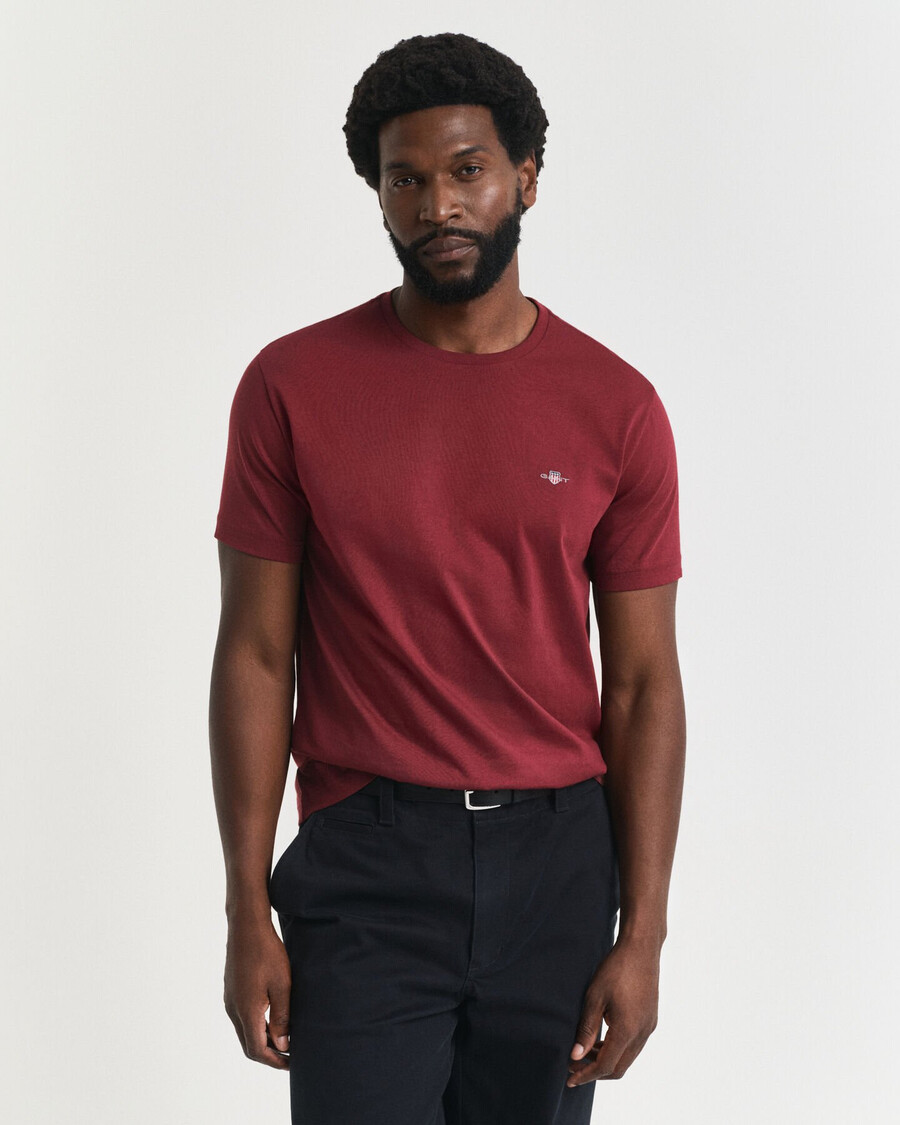 camiseta shield de corte regular - vermelho volumoso