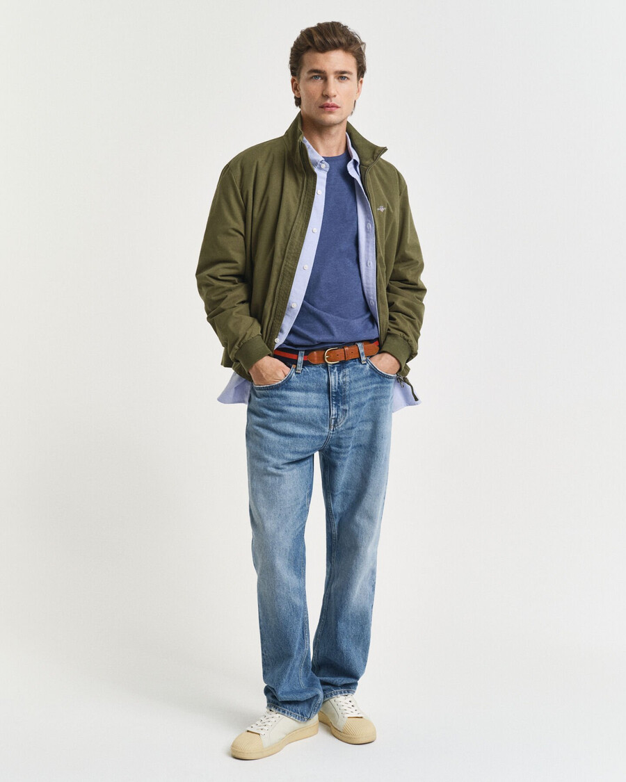camiseta shield de corte regular - jeans escuro mesclado