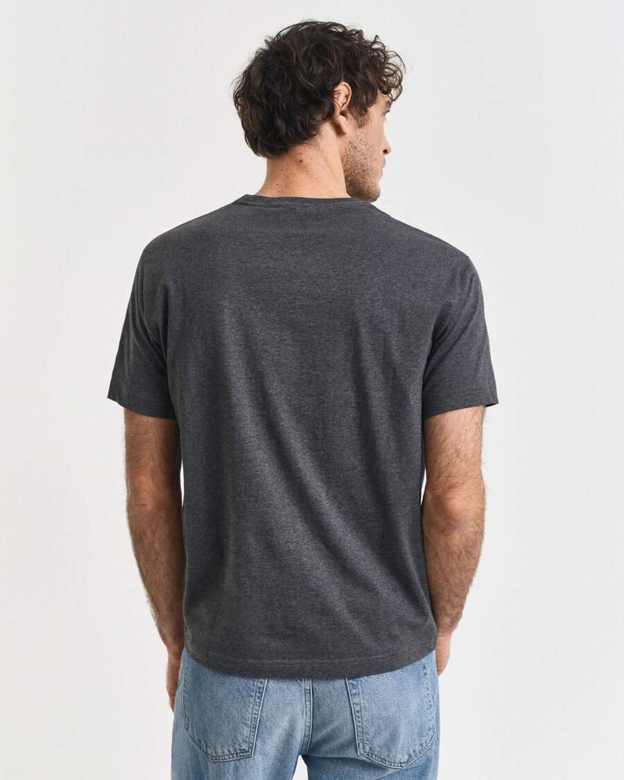 camiseta shield de corte regular - mescla antracite