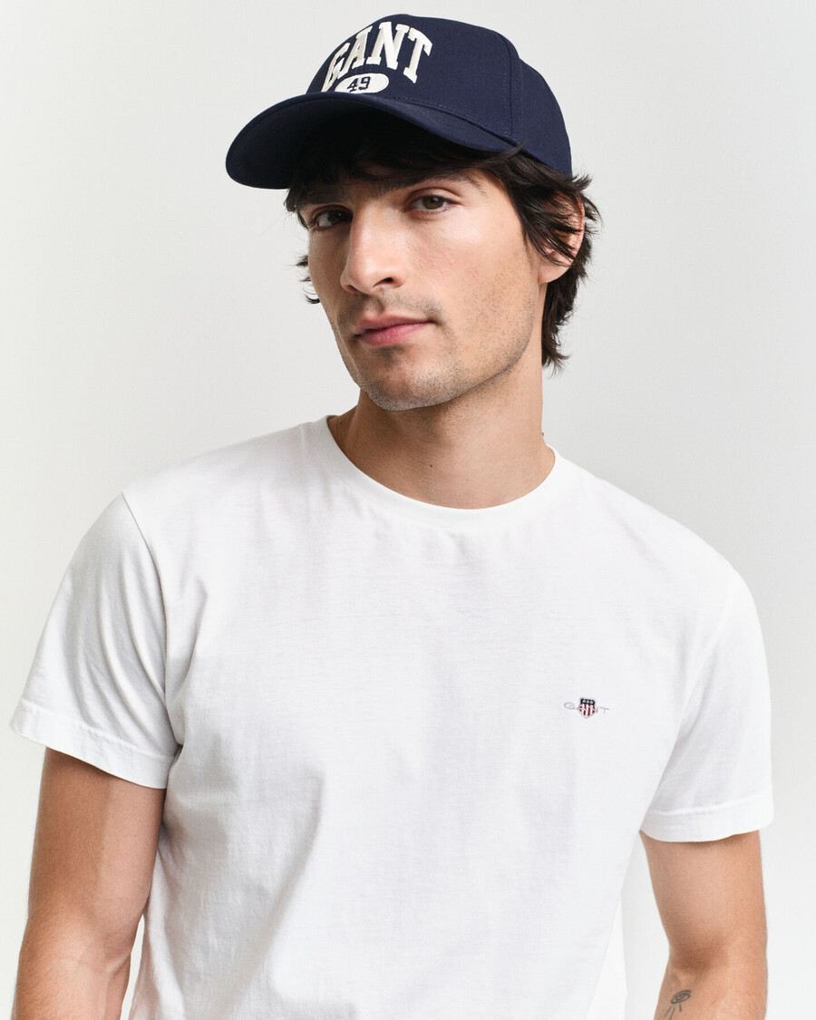 camiseta slim fit shield - branca