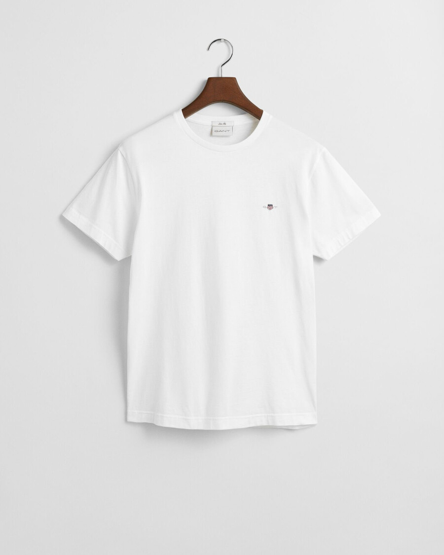 camiseta slim fit shield - branca