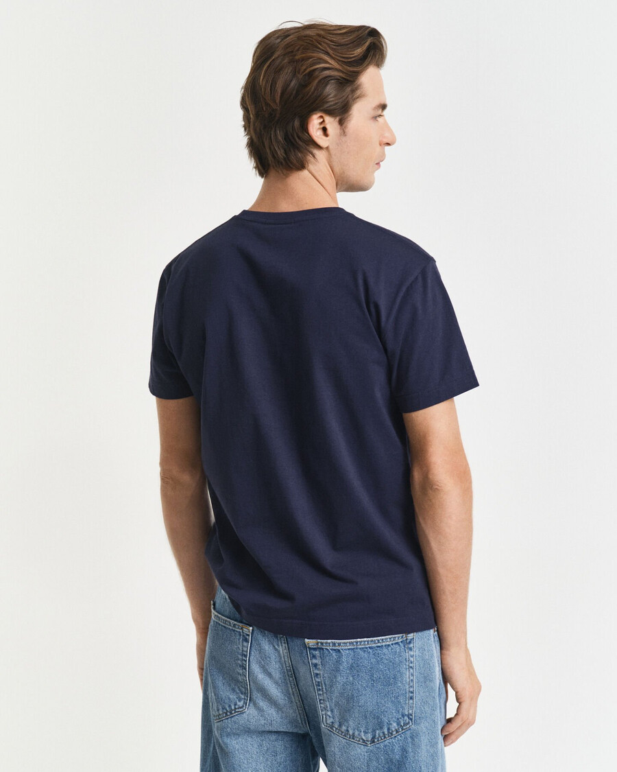 camiseta slim fit shield - azul noite