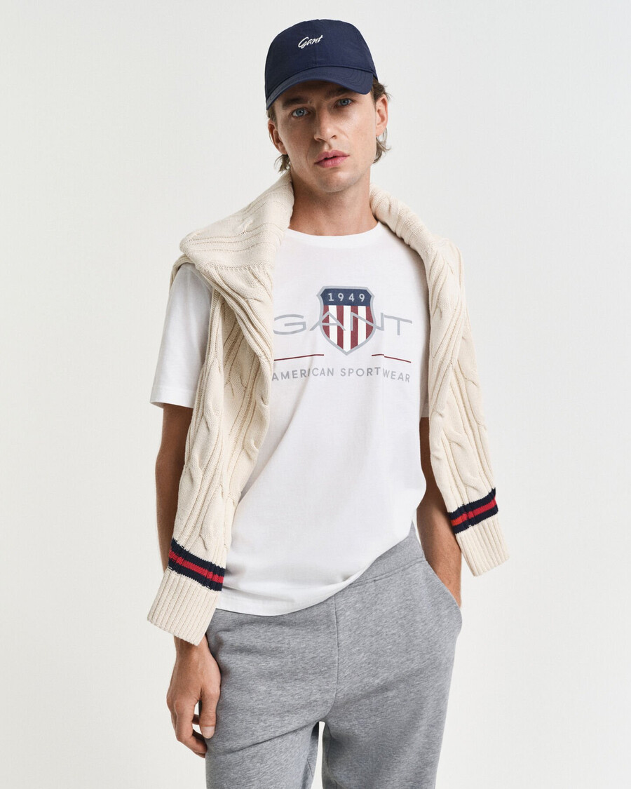 camiseta archive shield - branca