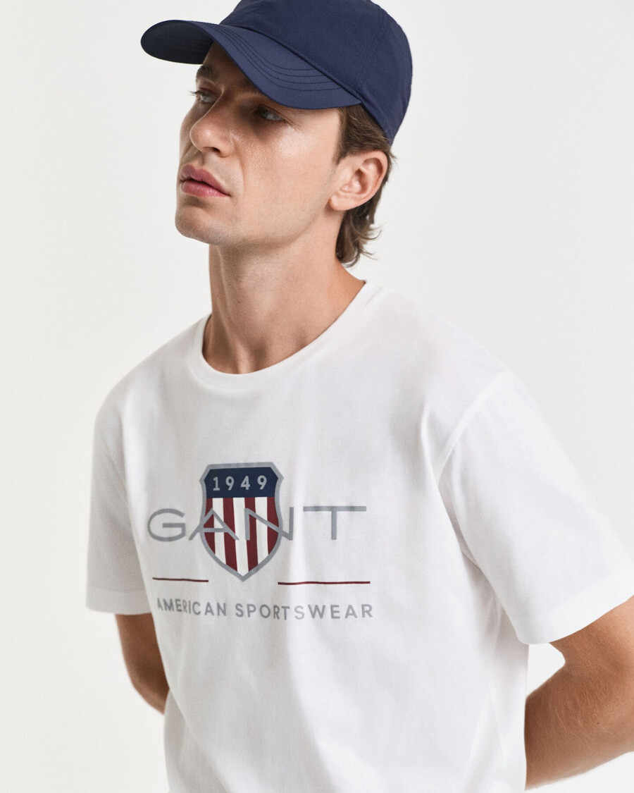 camiseta archive shield - branca
