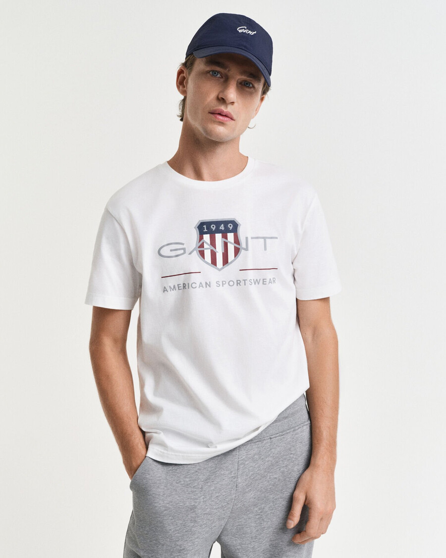 camiseta archive shield - branca