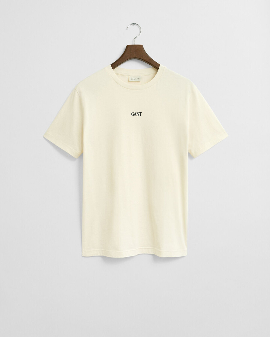 camiseta com estampa pequena - creme