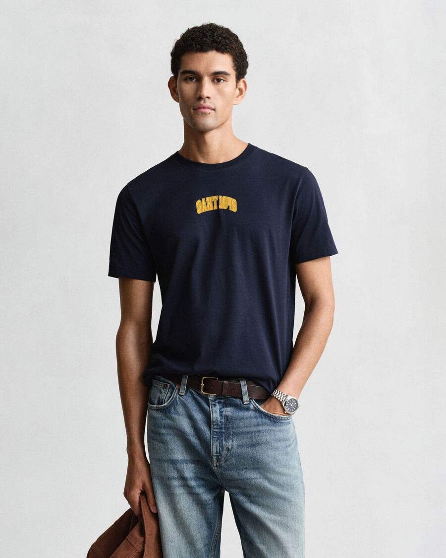 camiseta gráfica de 1949 - azul noite