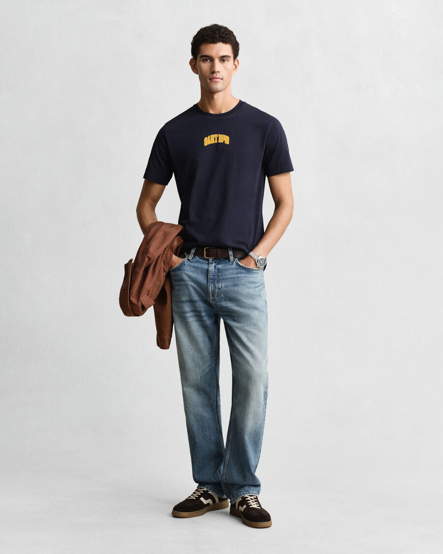 camiseta gráfica de 1949 - azul noite