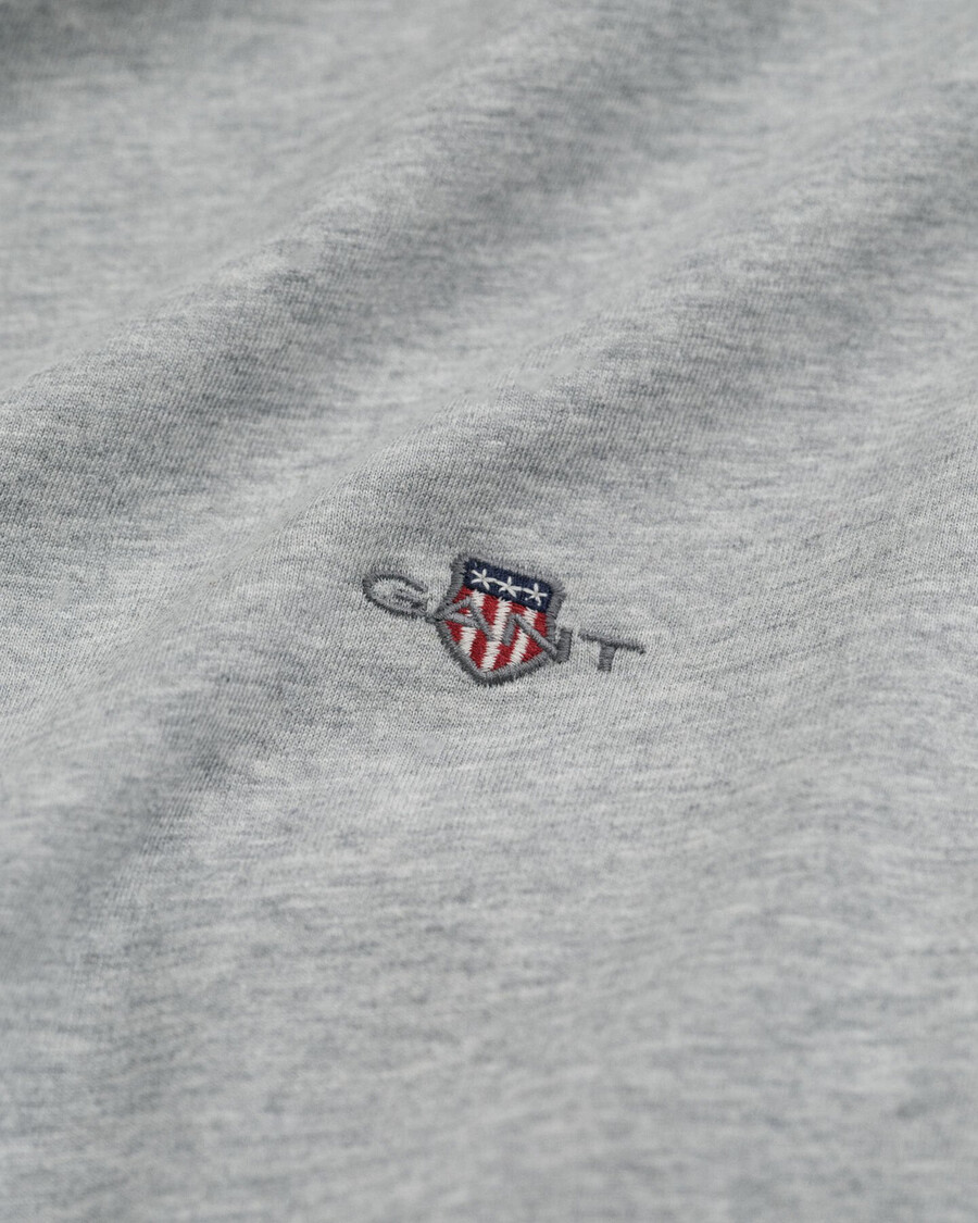 camiseta de manga comprida shield - cinza mesclado