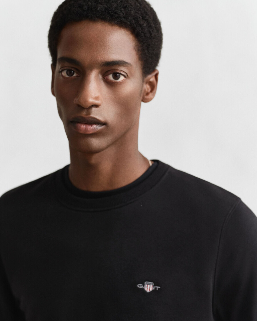 moletom shield com gola redonda - preto