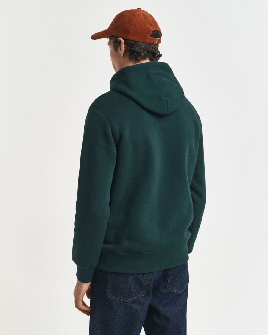 moletom com capuz shield - verde xadrez