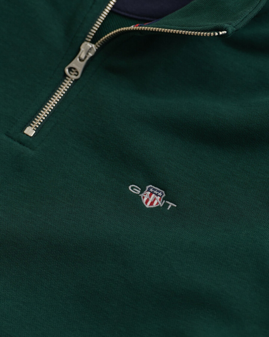 moletom shield com meio zíper - verde xadrez