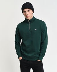 moletom shield com meio zíper - verde xadrez