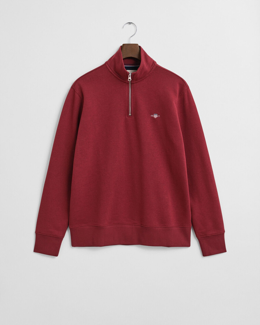 moletom shield com meio zíper - vermelho encorpado