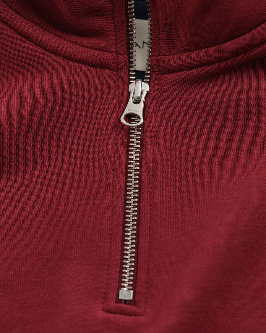 moletom shield com meio zíper - vermelho encorpado