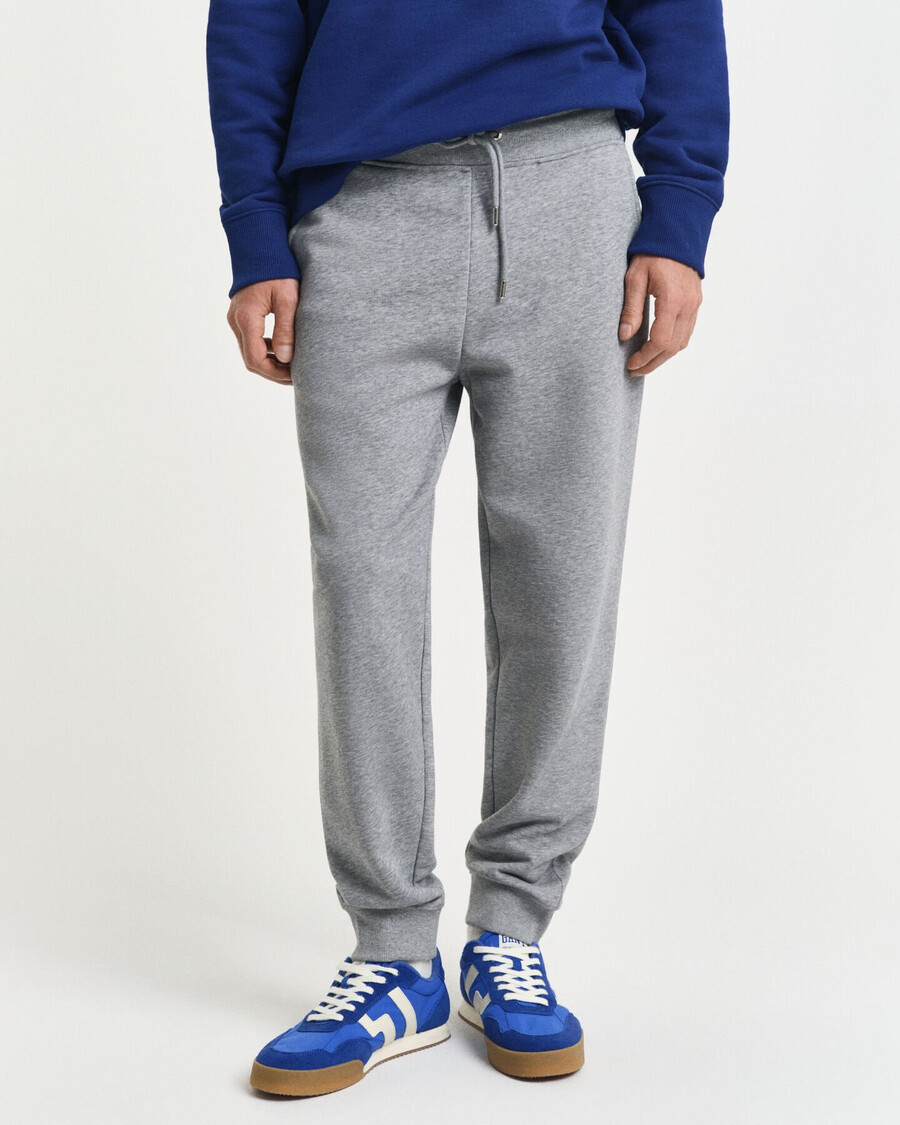 calça de moletom shield - cinza mesclado