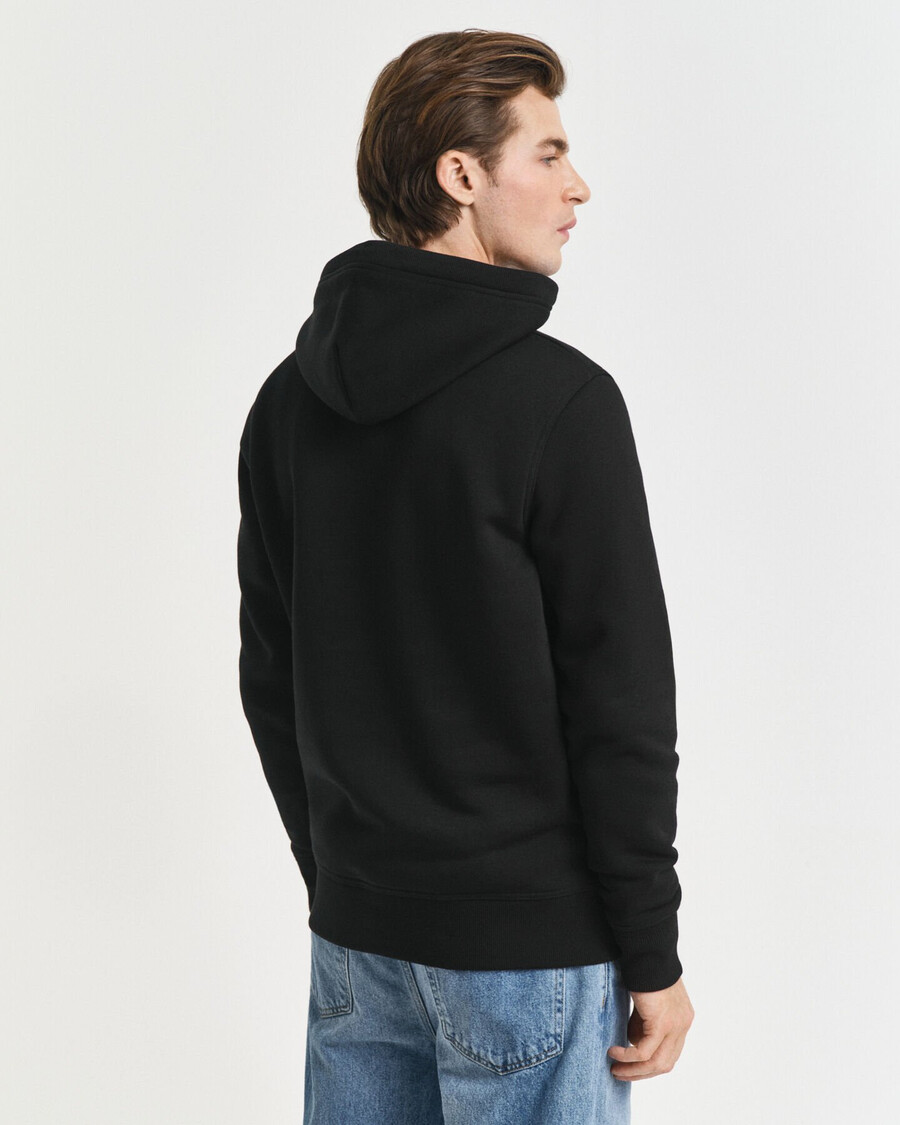 moletom com capuz archive shield - preto