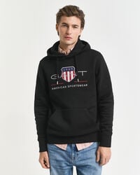 moletom com capuz archive shield - preto