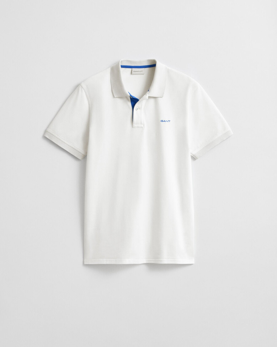 camisa polo piqué contraste - casca de ovo