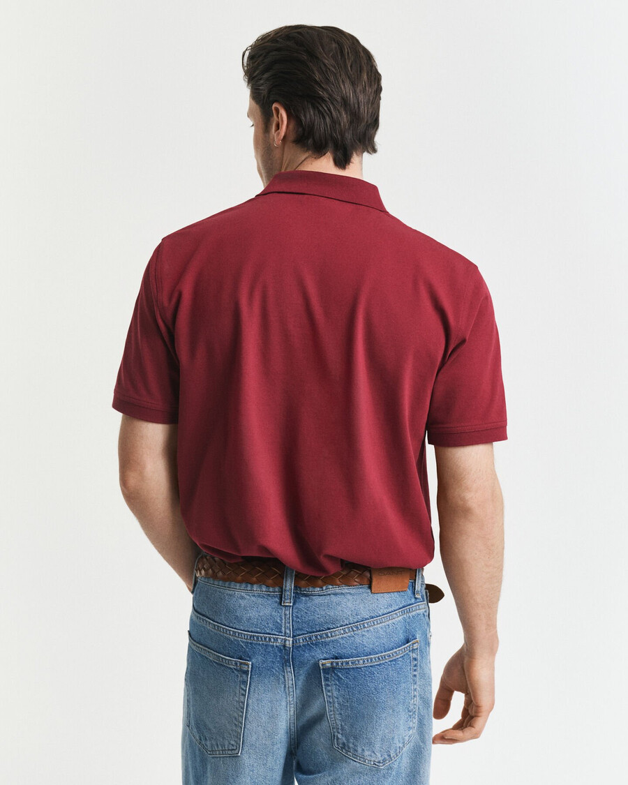 polo piqué contraste - plumped red