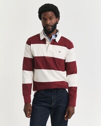 tapete pesado listrado em blocos - vermelho acolchoado
