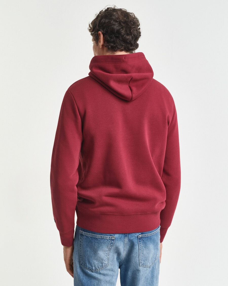moletom com capuz crest graphic - vermelho acolchoado