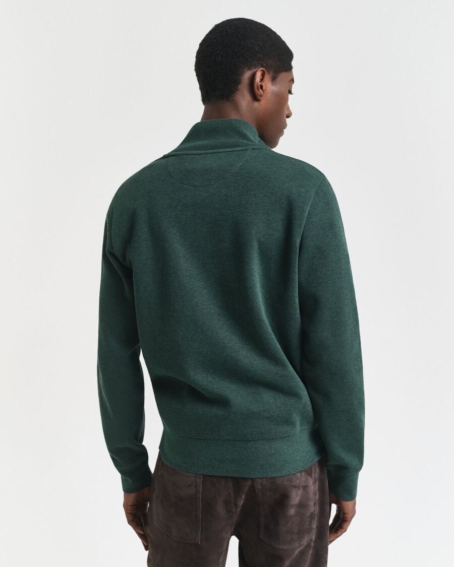 moletom sacker rib com meio zíper - verde tartan