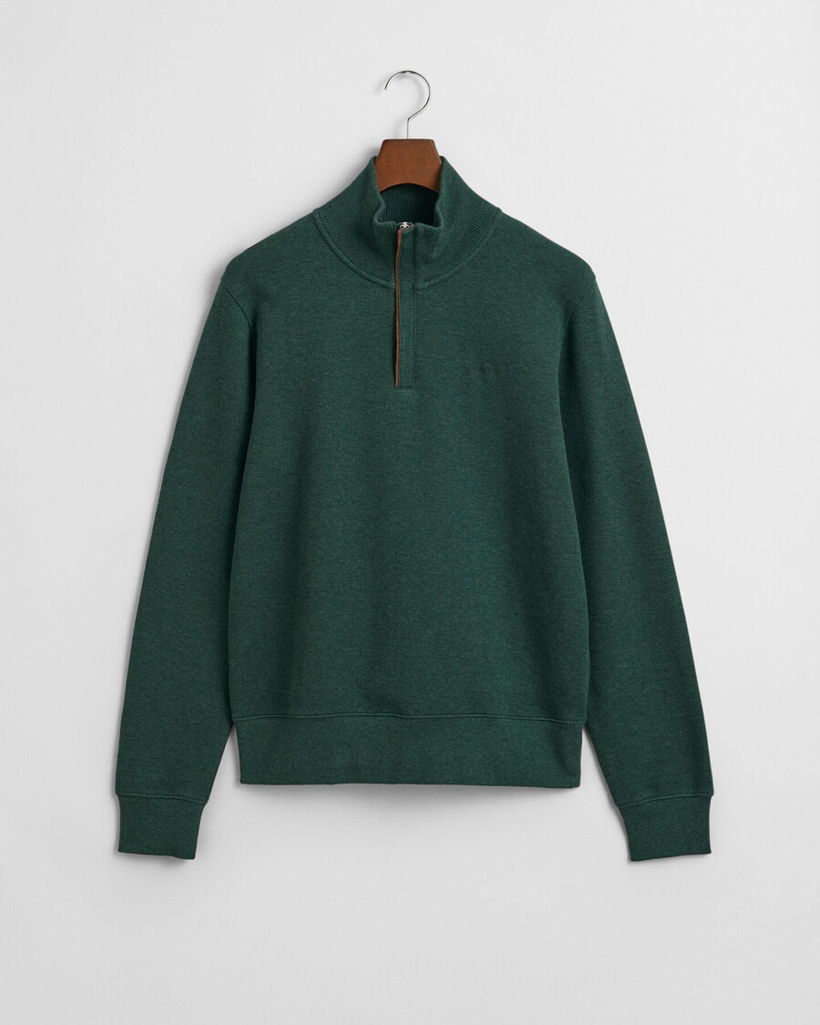 moletom sacker rib com meio zíper - verde tartan