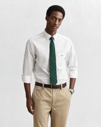 camisa clássica de popeline com corte regular - branca