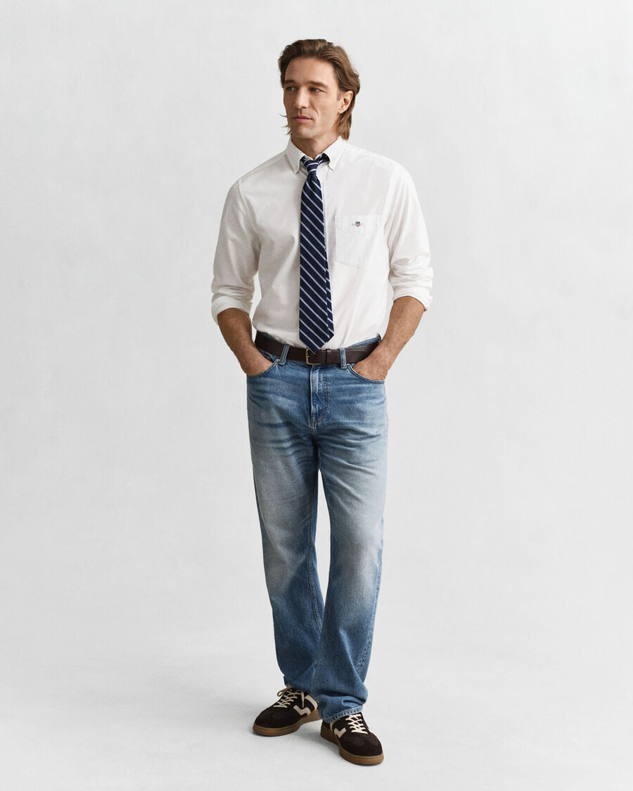 camisa oxford clássica de corte regular - branca