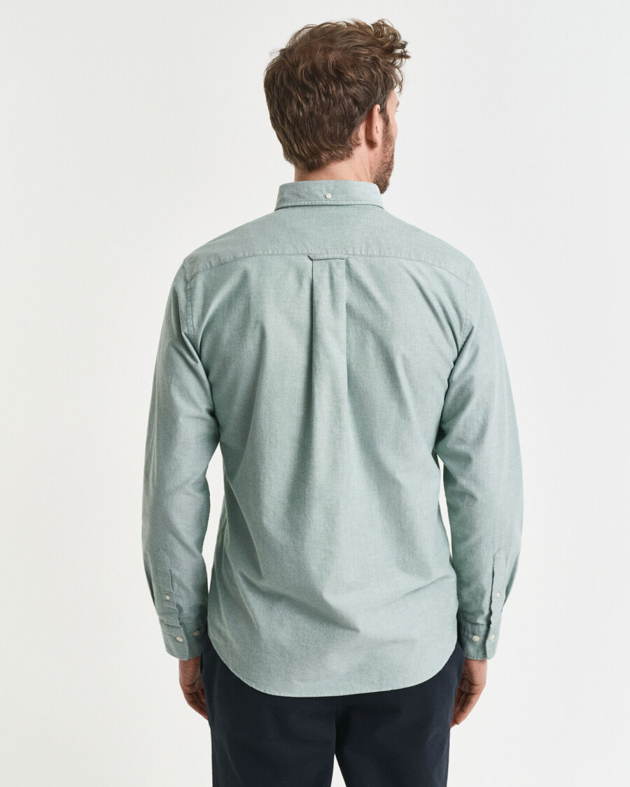 camisa oxford clássica de corte regular - verde floresta