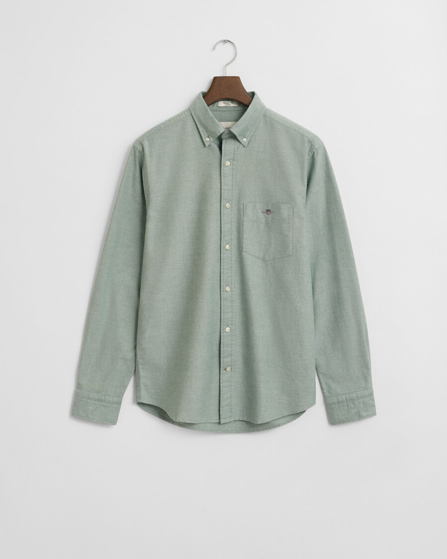 camisa oxford clássica de corte regular - verde floresta