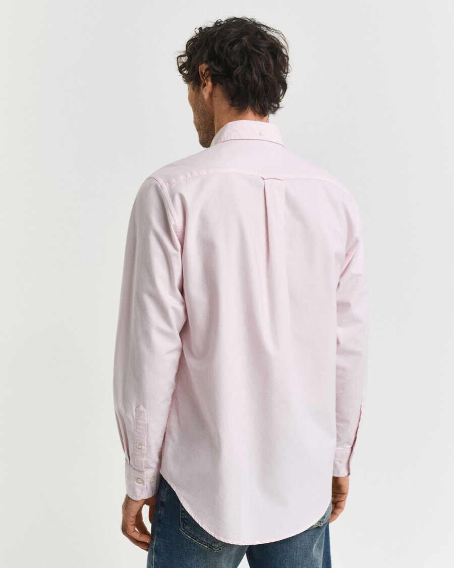 camisa oxford clássica de corte regular - rosa claro