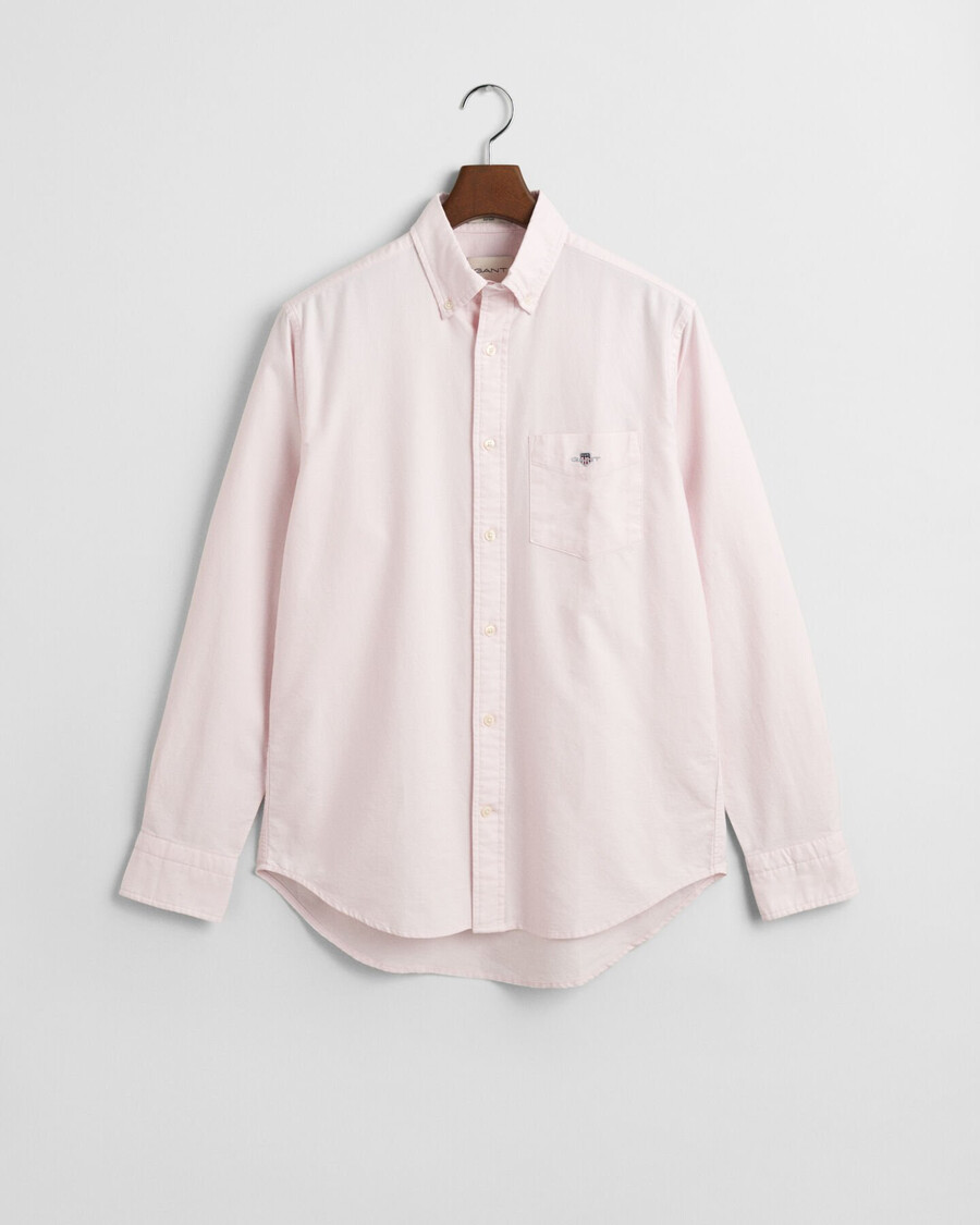 camisa oxford clássica de corte regular - rosa claro