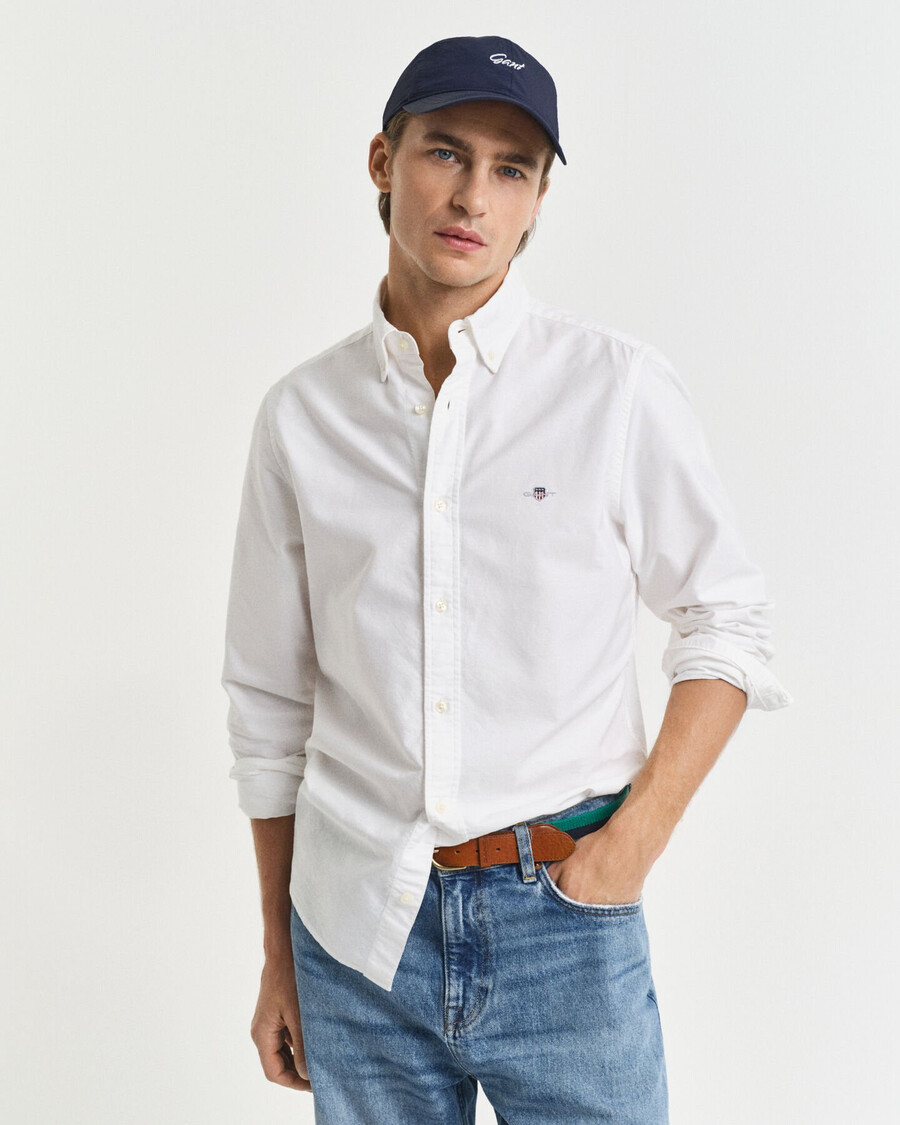 camisa oxford clássica slim fit - branca