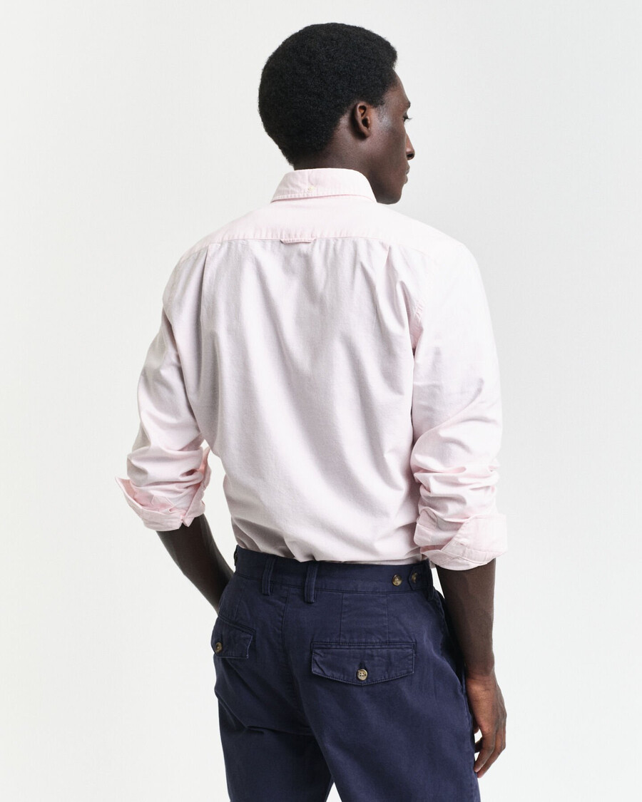 camisa oxford clássica slim fit - rosa claro