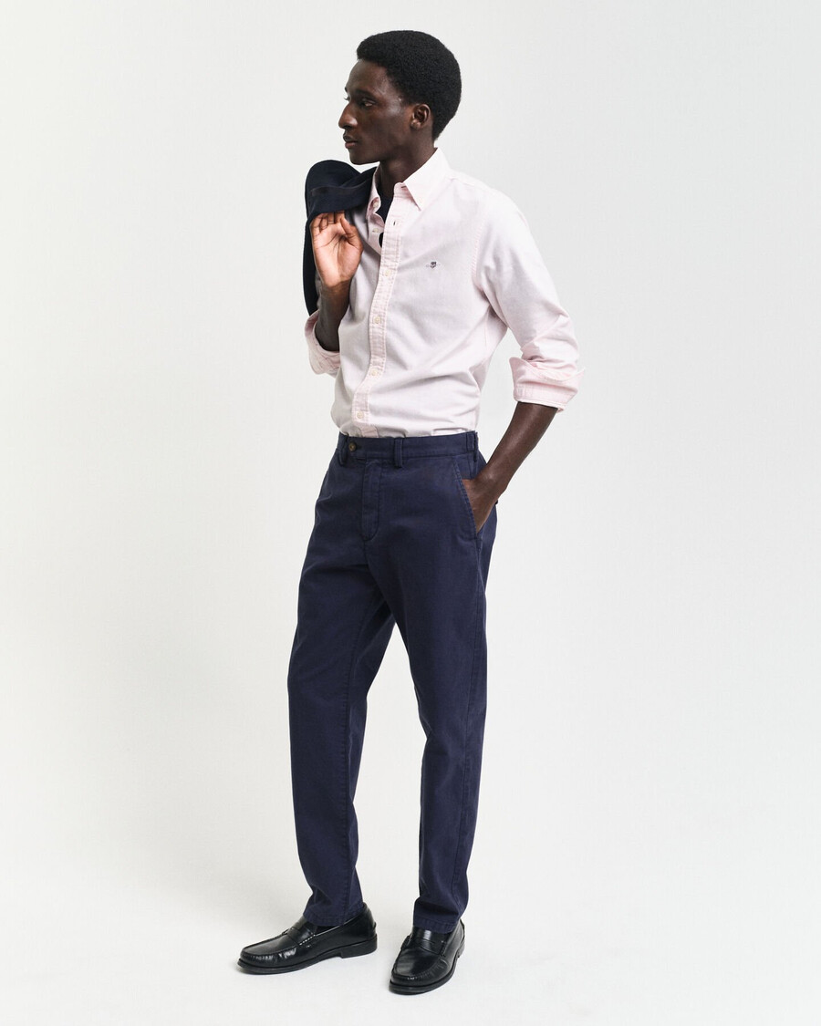 camisa oxford clássica slim fit - rosa claro