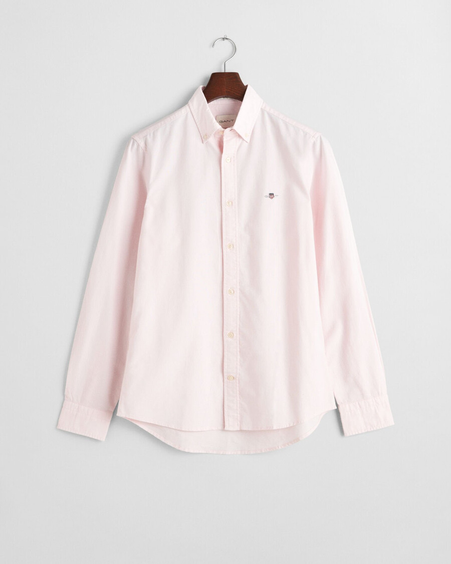 camisa oxford clássica slim fit - rosa claro