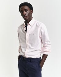 camisa oxford clássica slim fit - rosa claro
