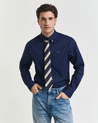 camisa oxford pinpoint de corte regular - azul marinho
